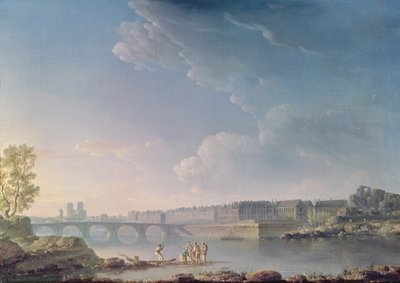 The Ile Saint-Louis and the Pont de la Tournelle by Alexandre Jean Noel